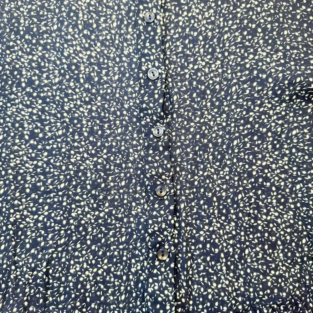 JUST Female Zoe Midi Dress Navy Floral Women's Small Peasant Scandi Boho Indie - Picture 14 of 16